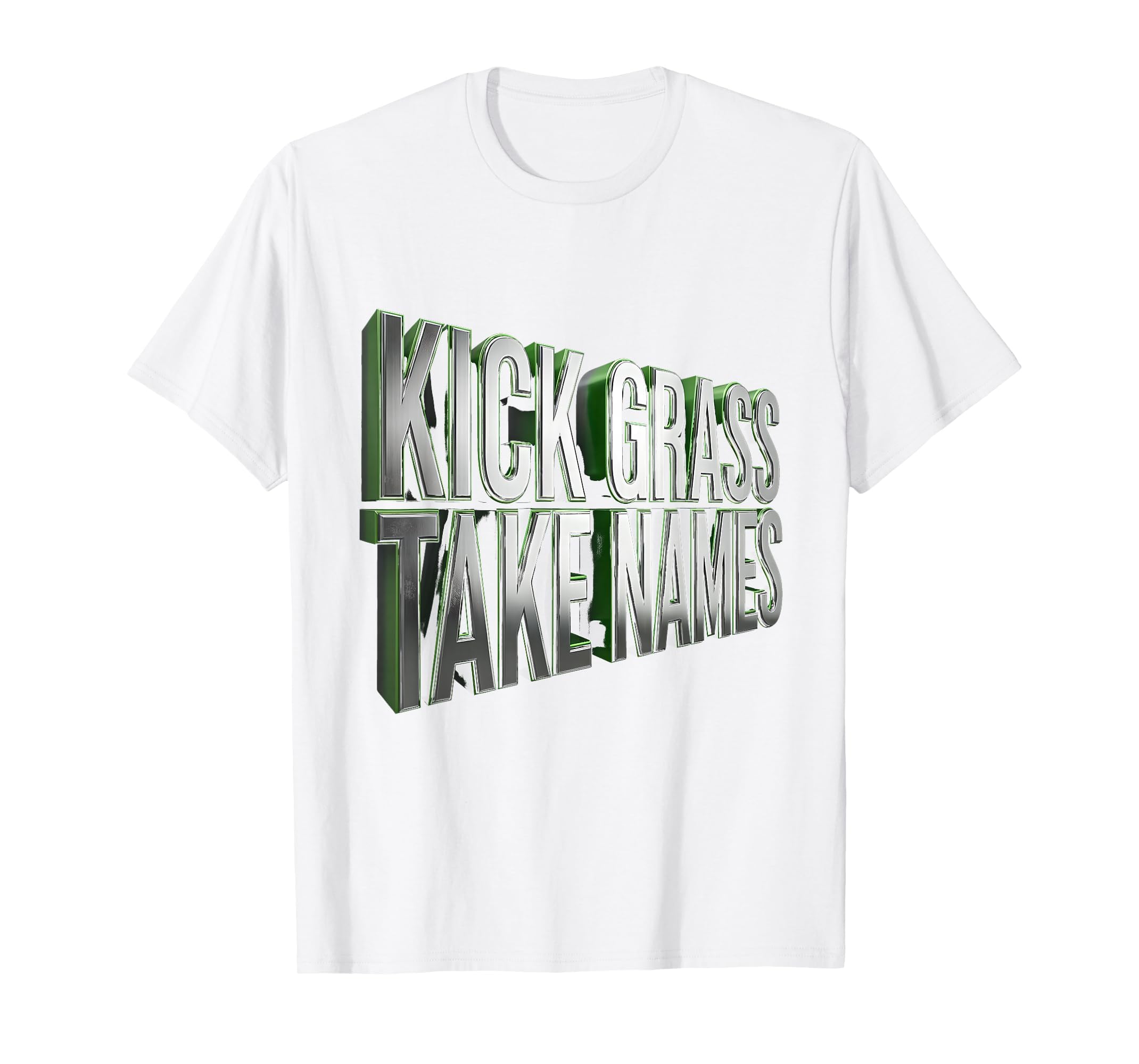 Kick Grass Take Names Funny Soccer T-Shirt - Trendy Graphic for Adults