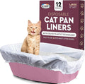 Alfapet Elastic Cat Litter Box Liners - Large 12 Count - Tear-Resistant Cat Litter Bags - Waterproof Kitty Litter Liners - Fits Litterbox Pan Sizes Medium and Large, 31" x 17", 20 lb Capacity