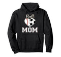 Ball Mom Baseball Soccer Heart Mothers Hoodie - Minimalist Print Men Women