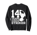 Soccer 14 Years Awesome Soccer Sweatshirt - Unique Graphic Men Women