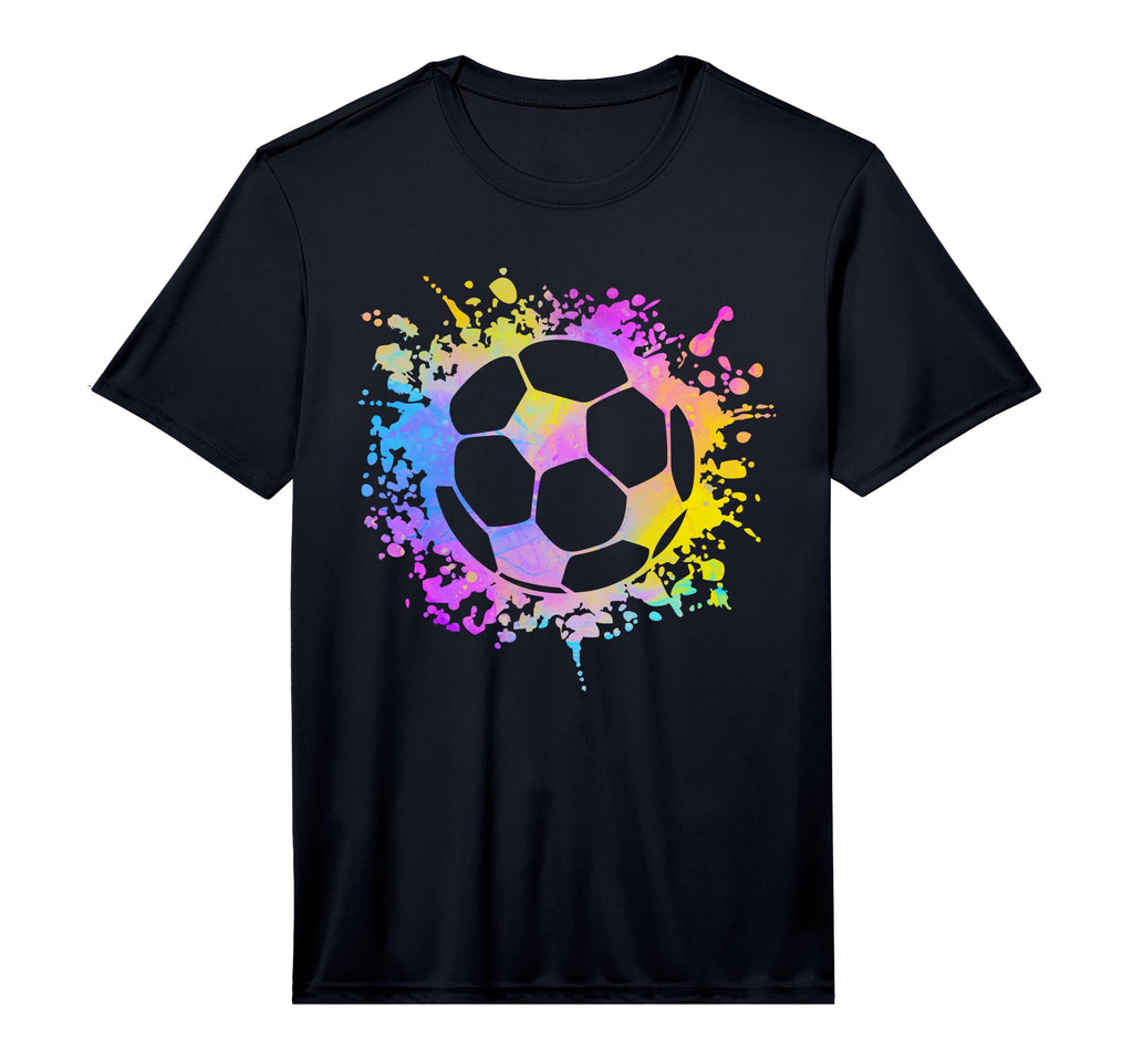 Mens Soccer Ball Watercolor Paint T-Shirt - Custom Art Print Unisex