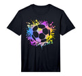 Mens Soccer Ball Watercolor Paint T-Shirt - Custom Art Print Unisex