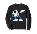 Dabbing Soccer Ball Funny Cartoon Sweatshirt - Streetwear Style Men Women
