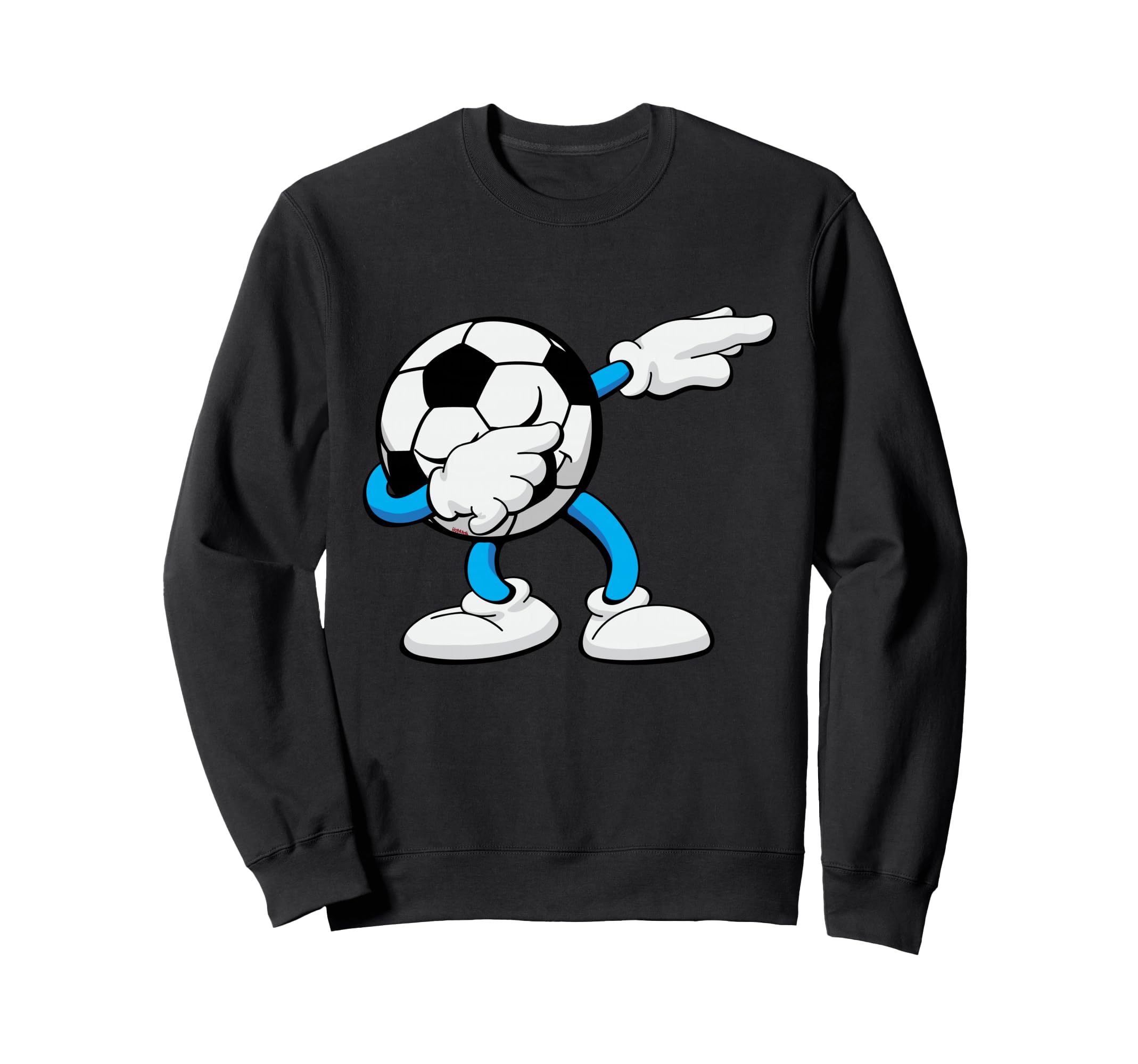 Dabbing Soccer Ball Funny Cartoon Sweatshirt - Streetwear Style Men Women