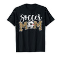 Soccer Mom Leopard Soccer Mama Mom T-Shirt - Trendy Graphic for Adults