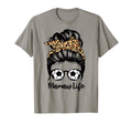Mamaw Life Messy Bun Hair Funny Soccer T-Shirt - Aesthetic Graphic Unisex