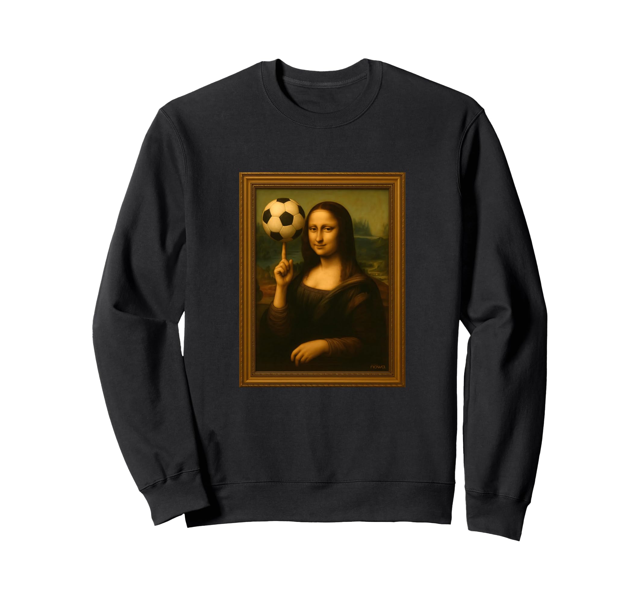 Mona Lisa Loves Soccer Sweatshirt - Casual Everyday Wear for Adults