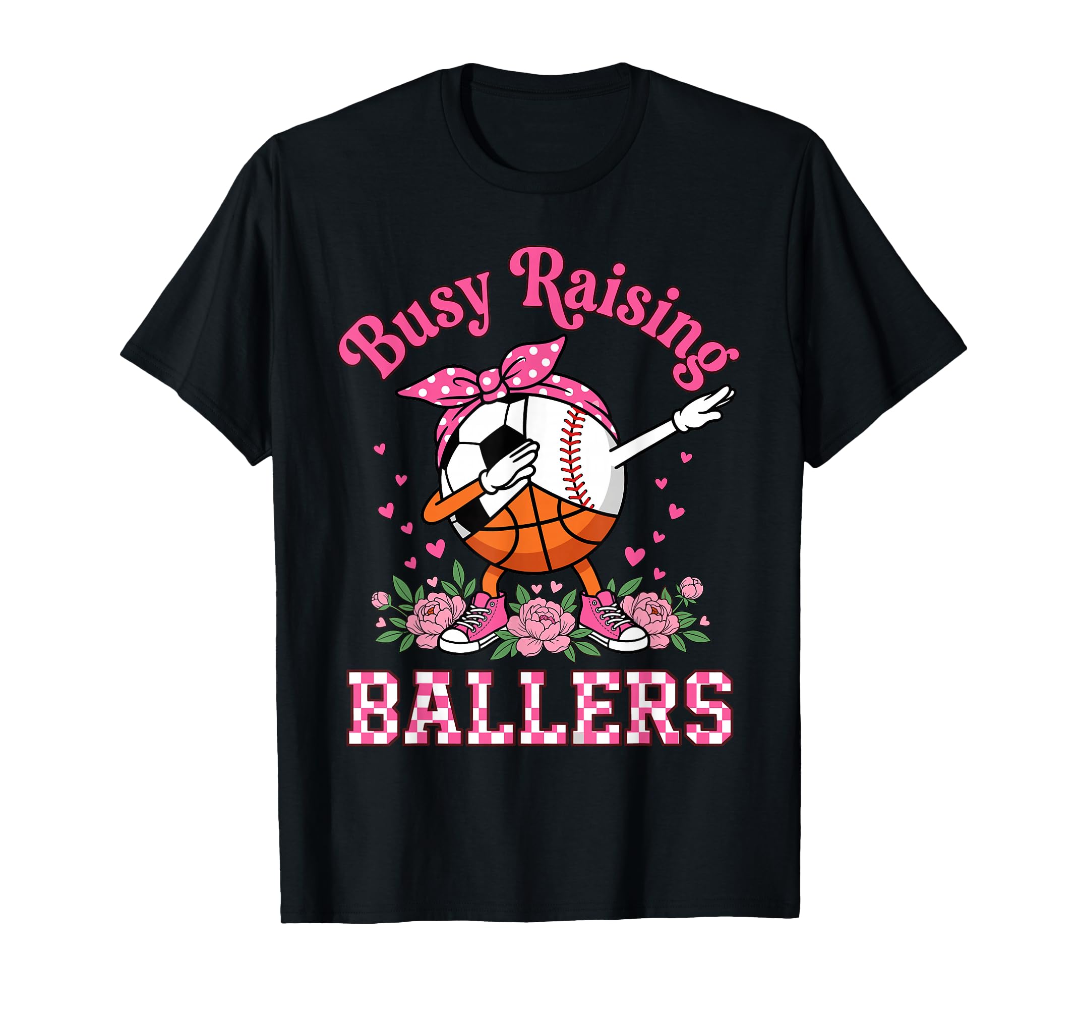 Sports Mom Busy Raising Ballers Soccer T-Shirt - Aesthetic Graphic Unisex