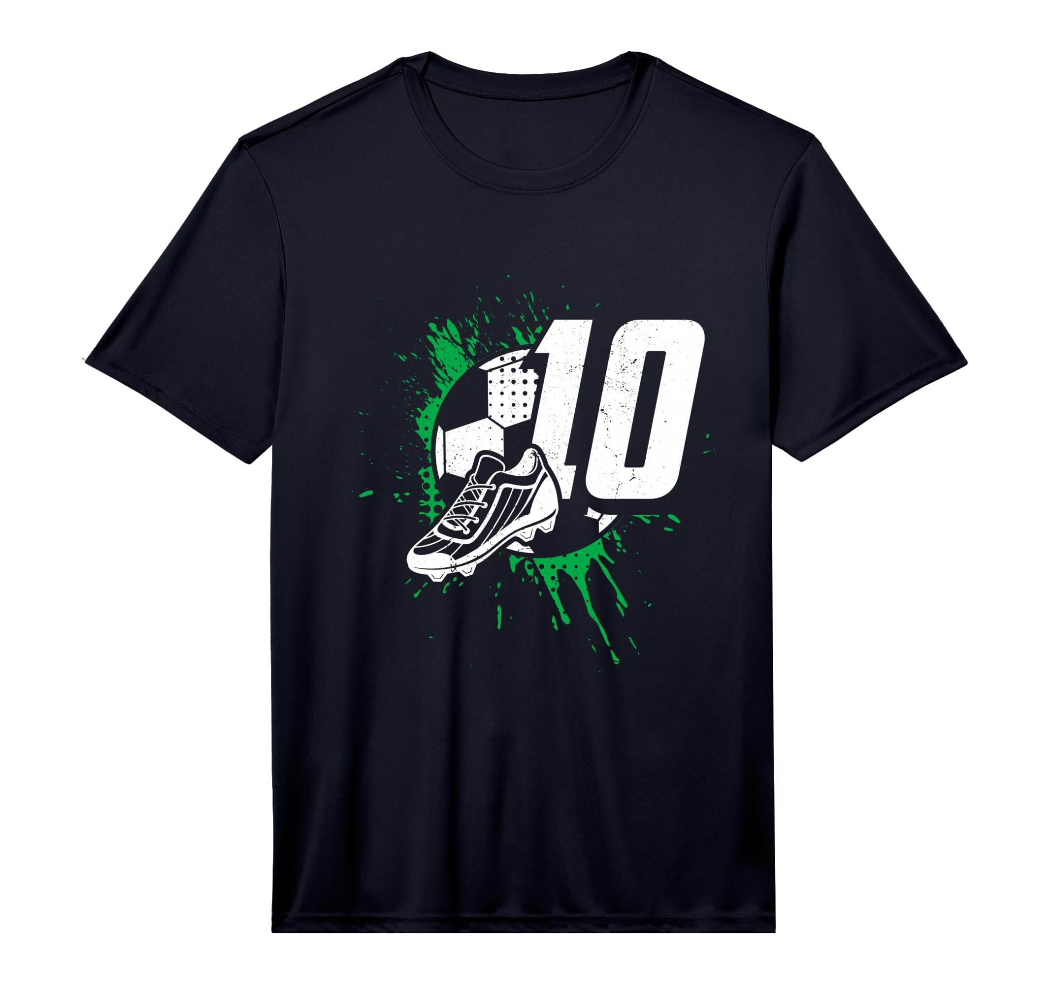 10Th Birthday Soccer Player Football 10 T-Shirt - Trendy Graphic Unisex