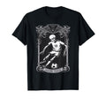 Skeleton Soccer Player Tarot Card T-Shirt - Minimalist Print Unisex