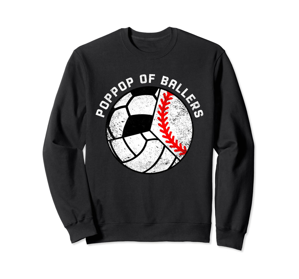 Poppop Ballers Funny Baseball Sweatshirt - Streetwear Style for Adults