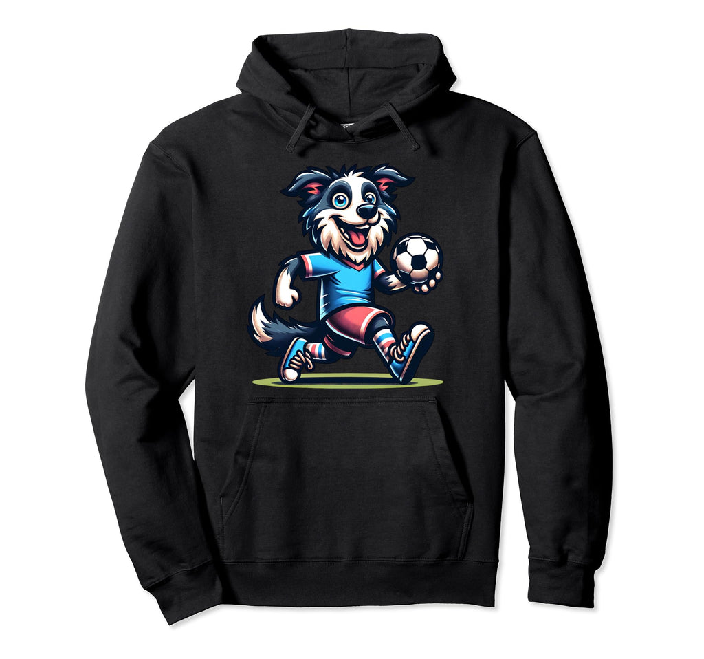 Border Collie Soccer Champion Fan Hoodie - Novelty Apparel for Adults