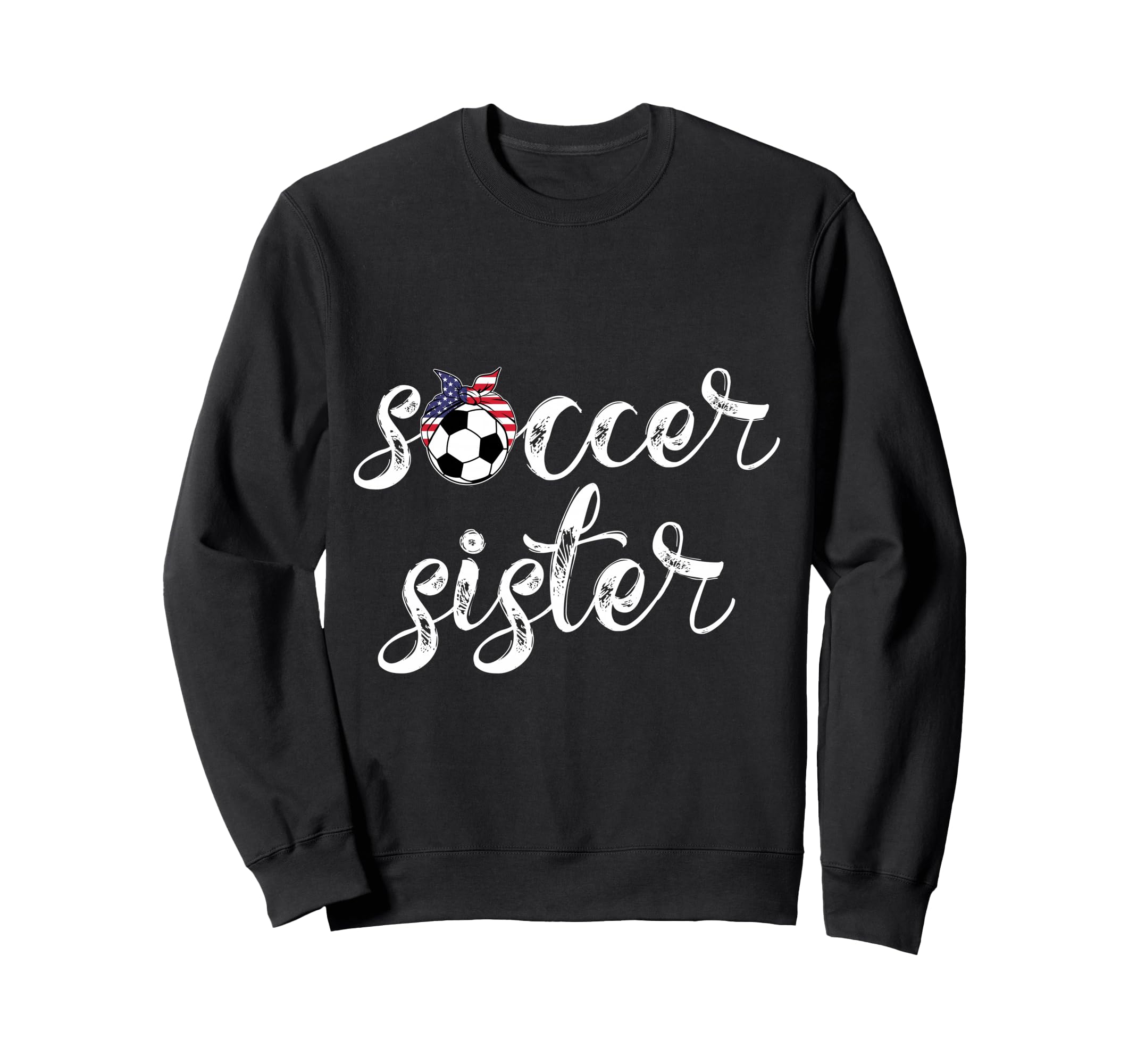 Womens Soccer Player Bandana Sweatshirt - Fun Novelty Design Men Women