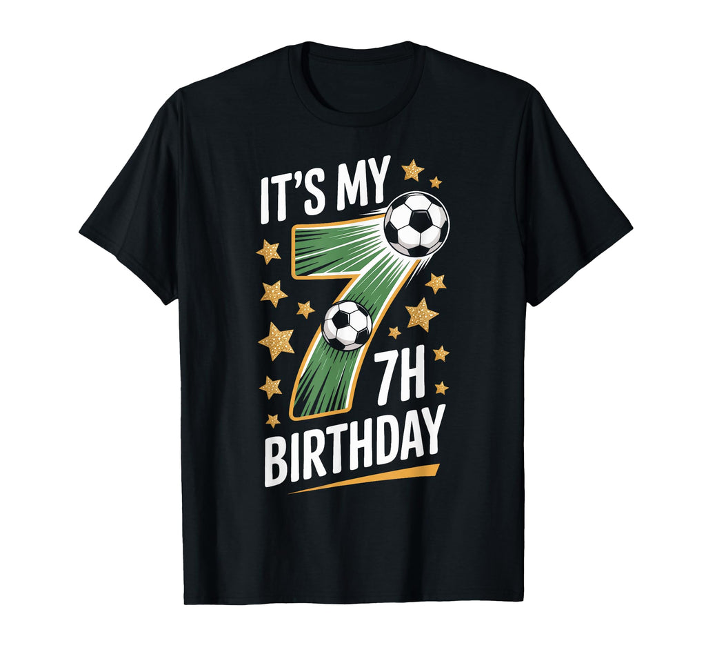 Its My 7Th Birthday Soccer Players T-Shirt - Aesthetic Graphic Men Women