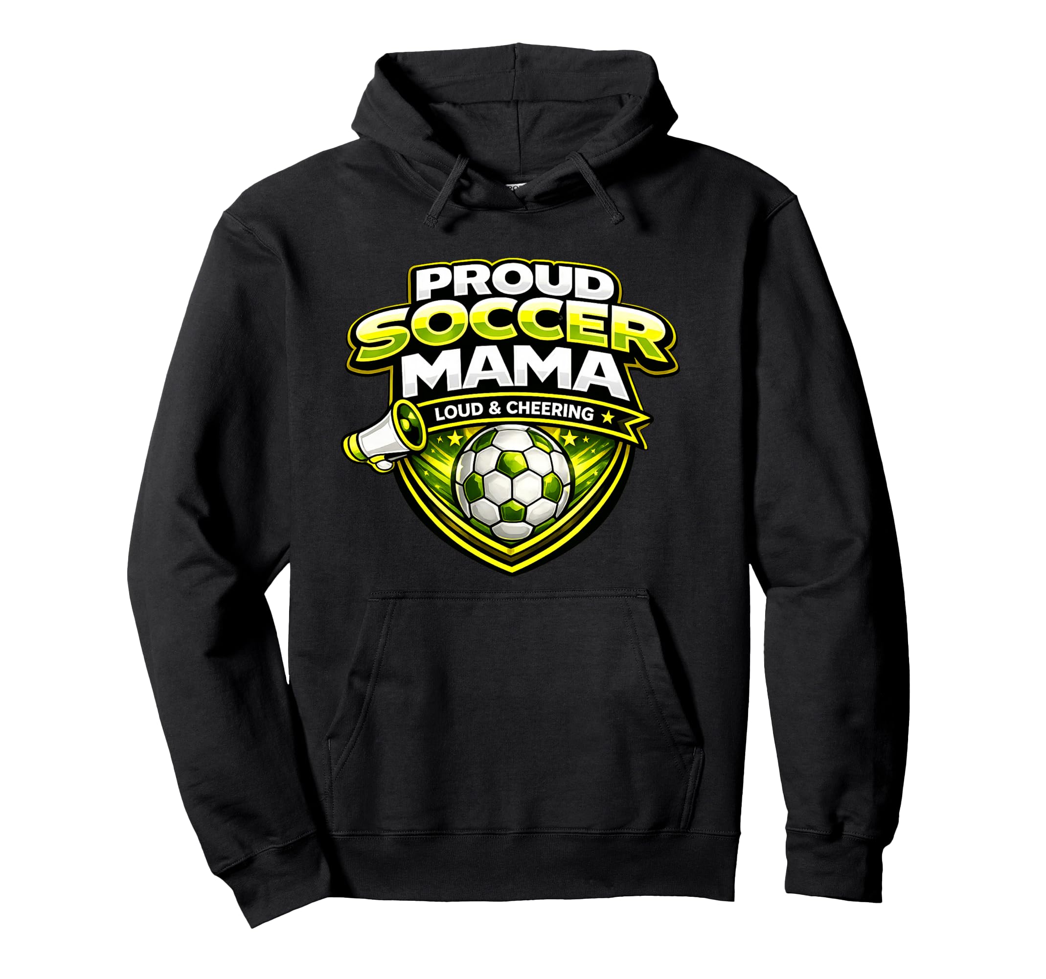 Soccer Mama Funny Proud Loud Cheering Game Hoodie - Trendy Graphic Unisex