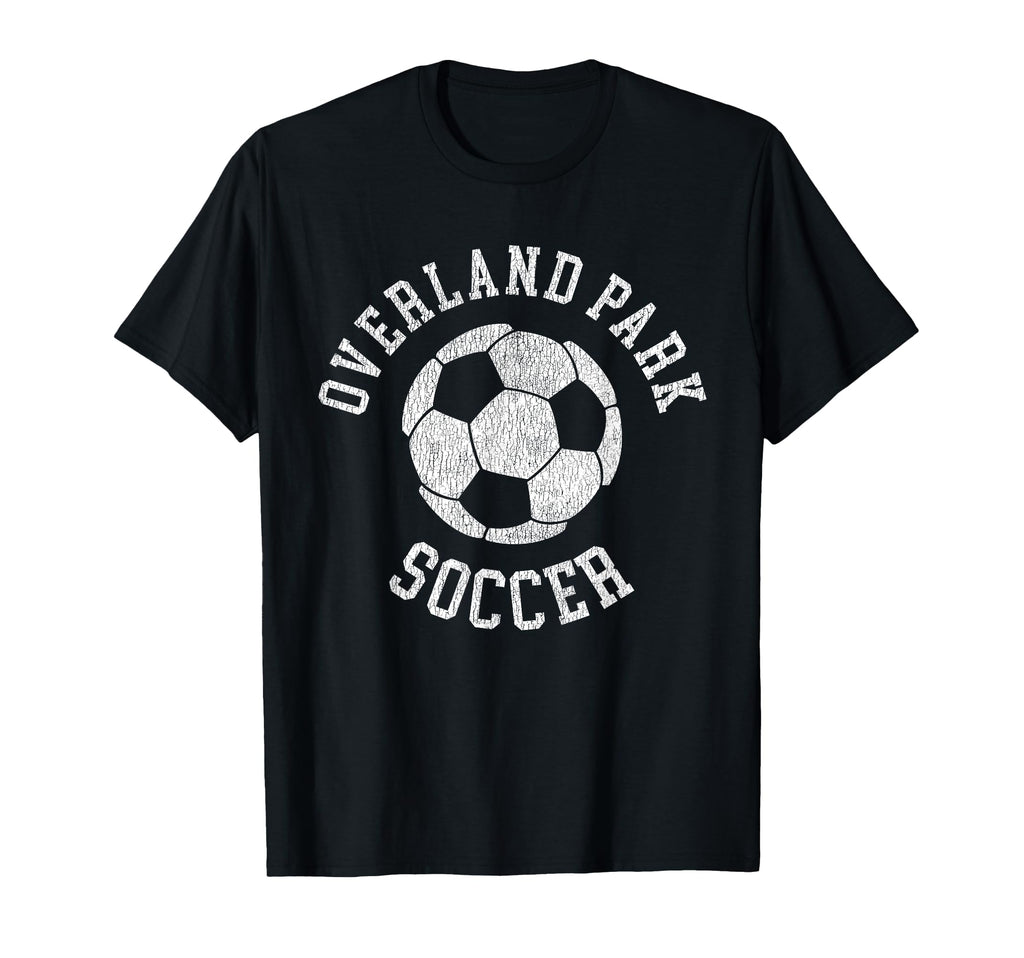 Overland Park Soccer Distressed 90S T-Shirt - Trendy Graphic Unisex