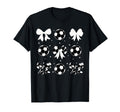 Coquette Soccer Bow Cheer Soccer T-Shirt - Fun Novelty Design Men Women