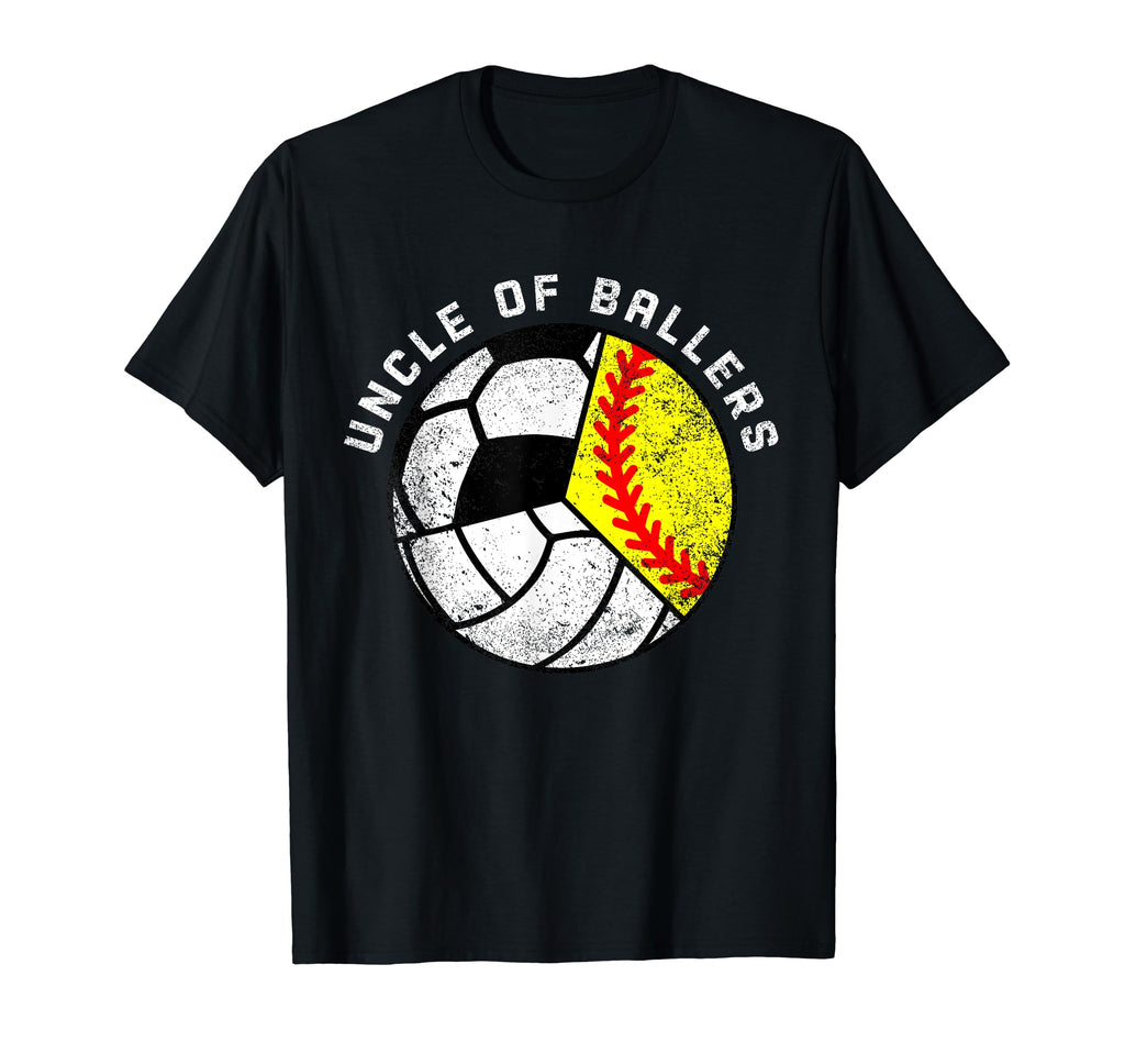 Uncle Ballers Funny Softball T-Shirt - Casual Everyday Wear for Adults