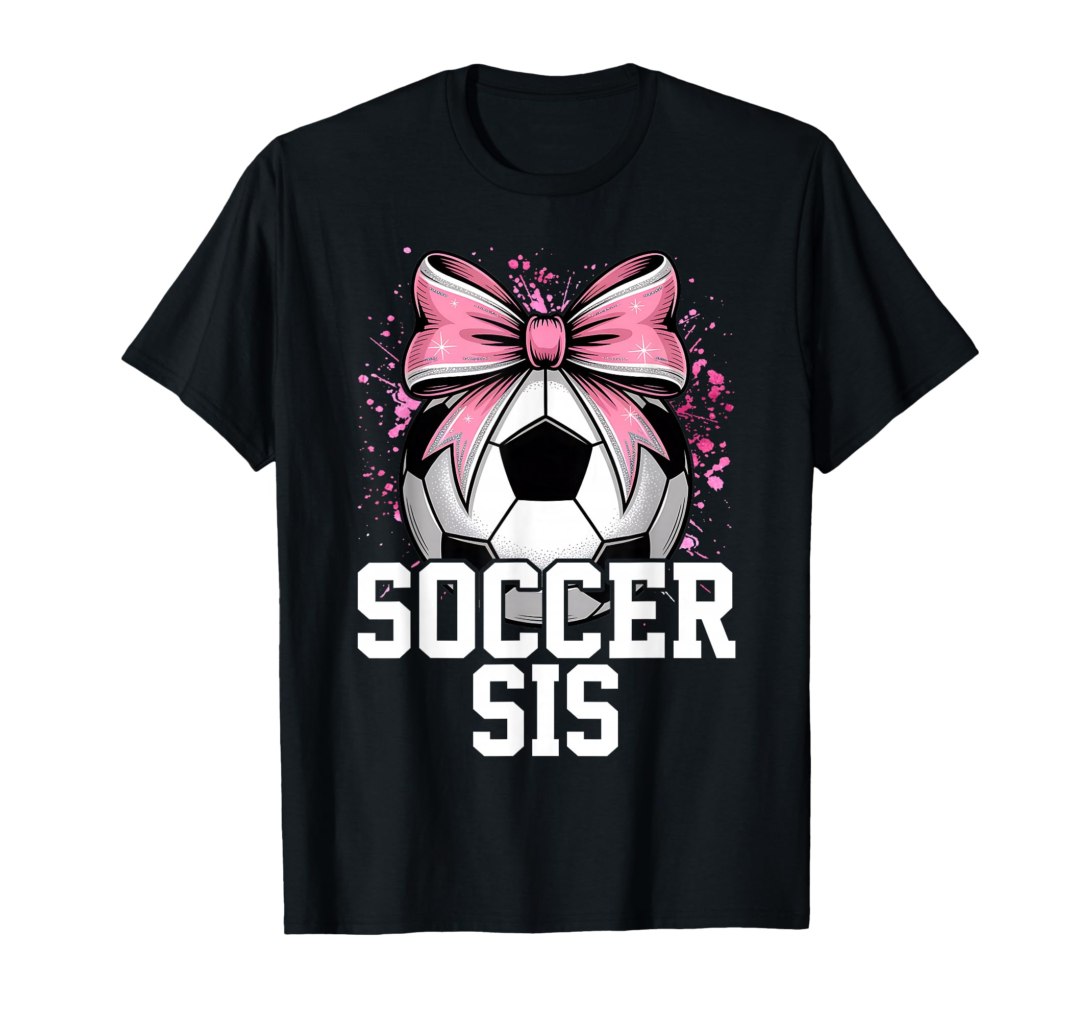 Soccer Sister Heart Big Sister Little T-Shirt - Custom Art Print Unisex