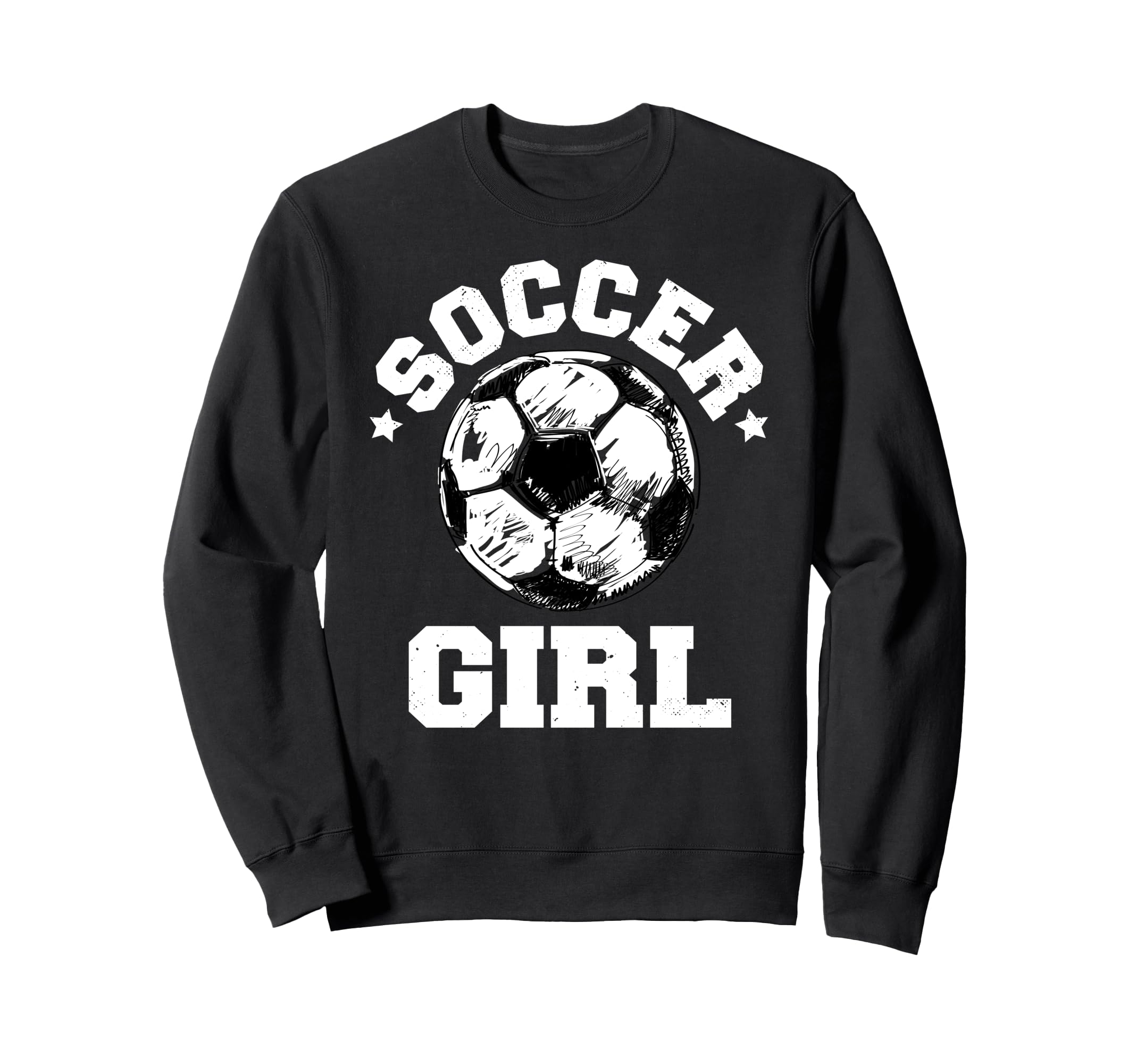 Soccer Funny Soccer Ball Distressed Sweatshirt - Novelty Apparel Men Women