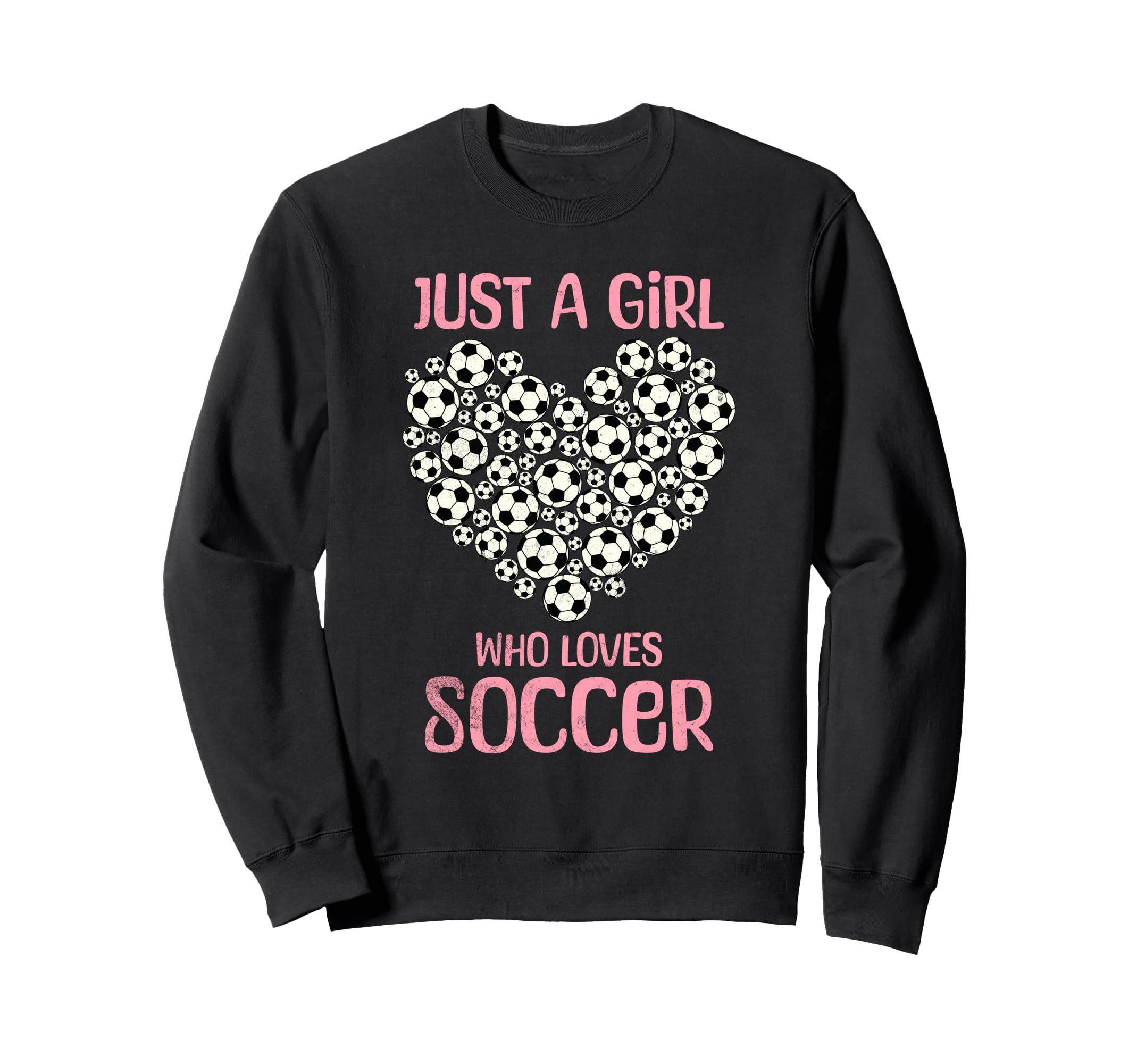 Just Who Loves Soccer Heart Womens Sweatshirt - Unique Graphic Men Women