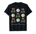 St Patricks Day Soccer Coquette Bow T-Shirt - Graphic Print for Adults