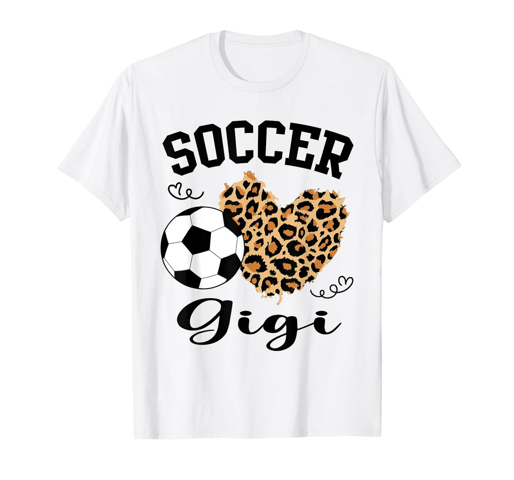 Soccer Gigi Heart Leopard Gigi Family T-Shirt - Graphic Print Unisex