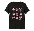 Soccer Ball Coquette Bow Game Day T-Shirt - Minimalist Print for Adults