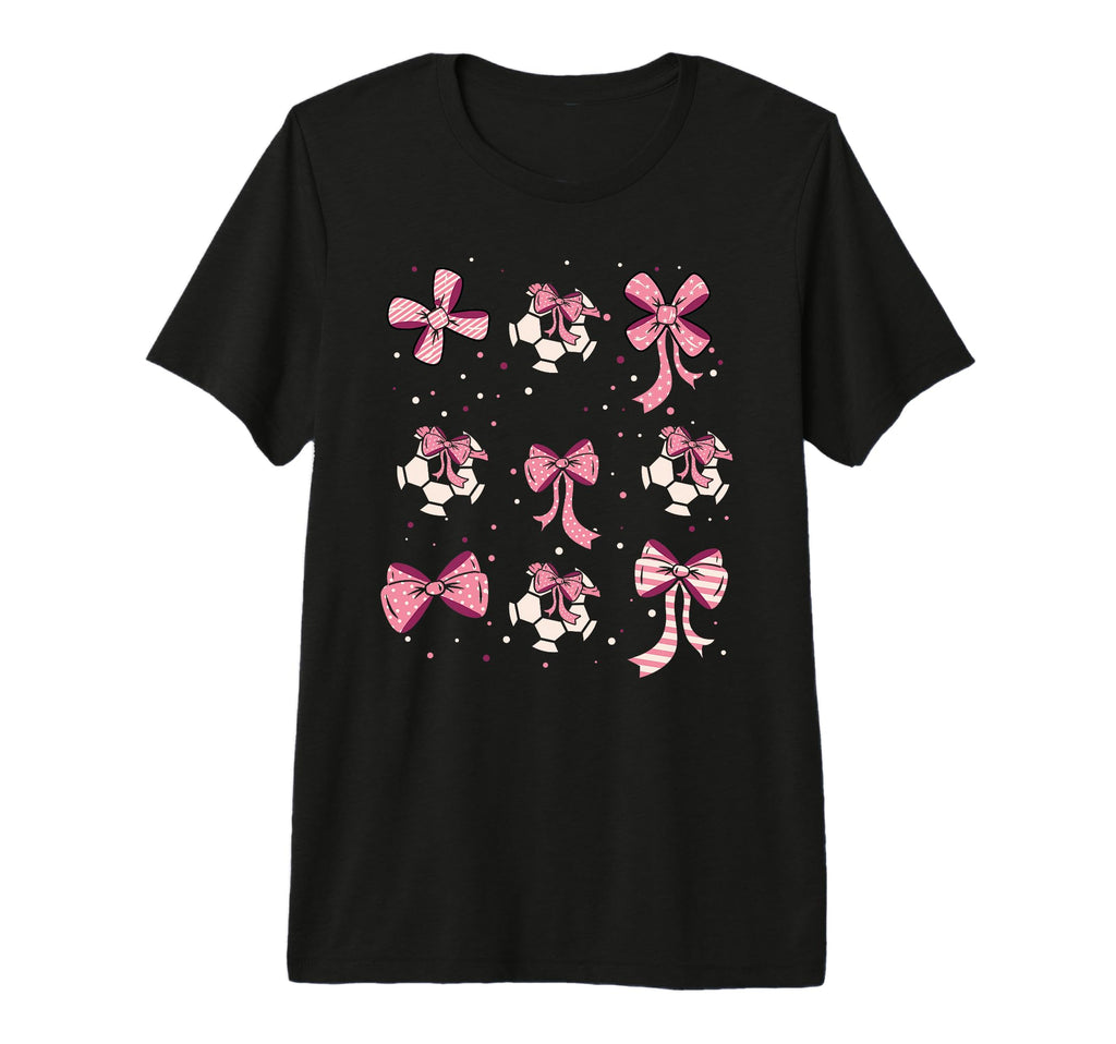 Soccer Ball Coquette Bow Game Day T-Shirt - Fun Novelty Design Unisex