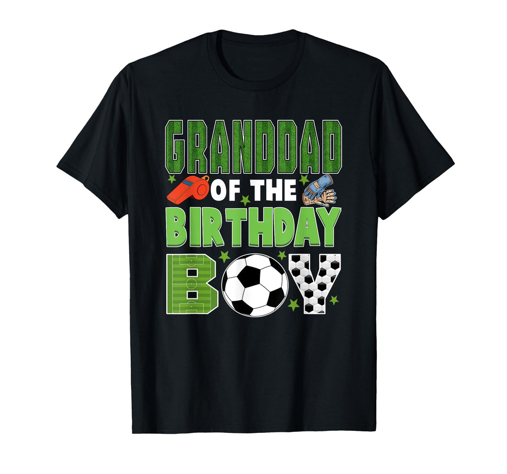 Granddad Birthday Soccer Group Family T-Shirt - Custom Art Print Men Women