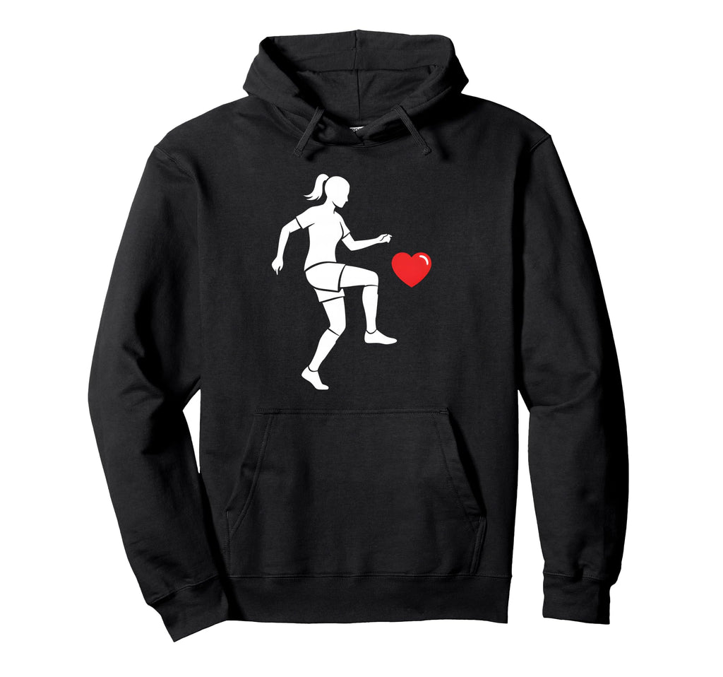 Soccer Valentines Day Heart Love Hoodie - Aesthetic Graphic for Adults