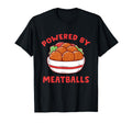 Powered Meatballs Food Italy T-Shirt - Minimalist Print Men Women