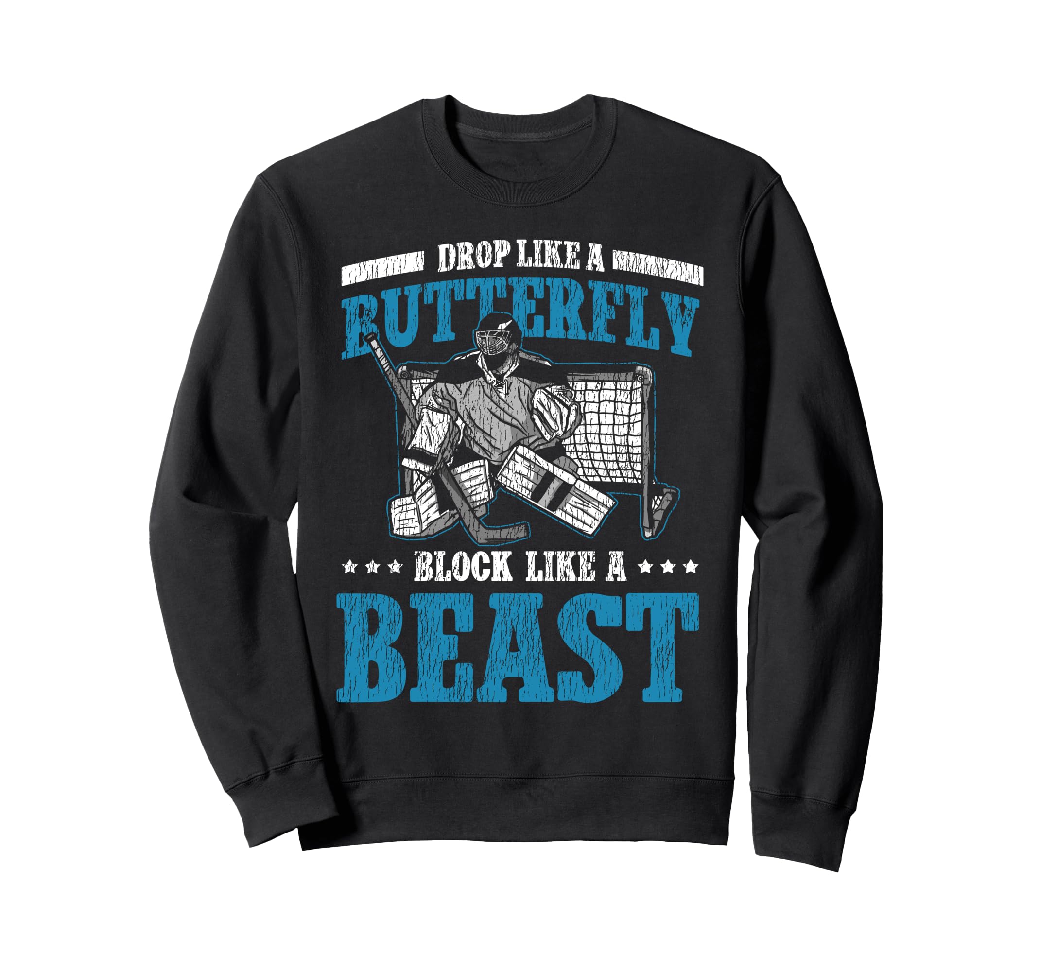 Ice Hockey Goalie Goalkeeper Drop Sweatshirt - Custom Art Print for Adults
