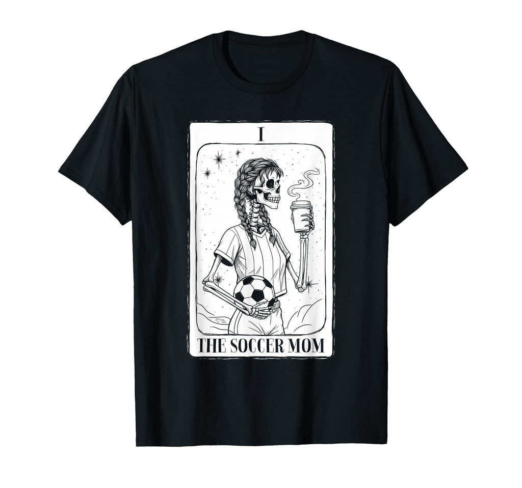 Halloween Skeleton Soccer Mom T-Shirt - Casual Everyday Wear Men Women