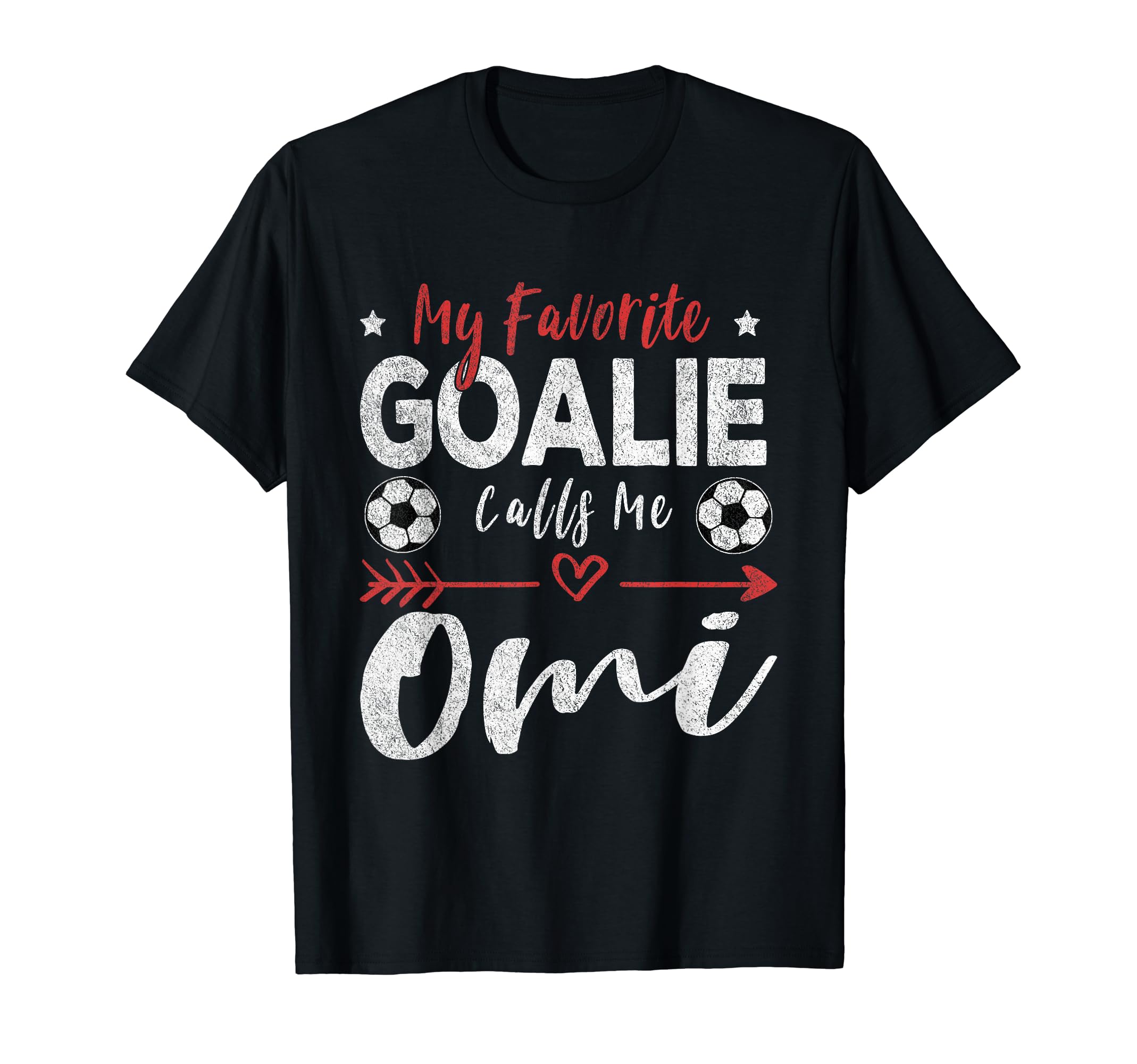 My Favorite Goalie Calls Me Omi T-Shirt - Minimalist Print for Adults