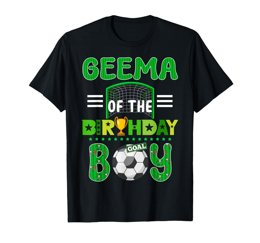 Geema Birthday Soccer Goal Family T-Shirt - Novelty Apparel for Adults