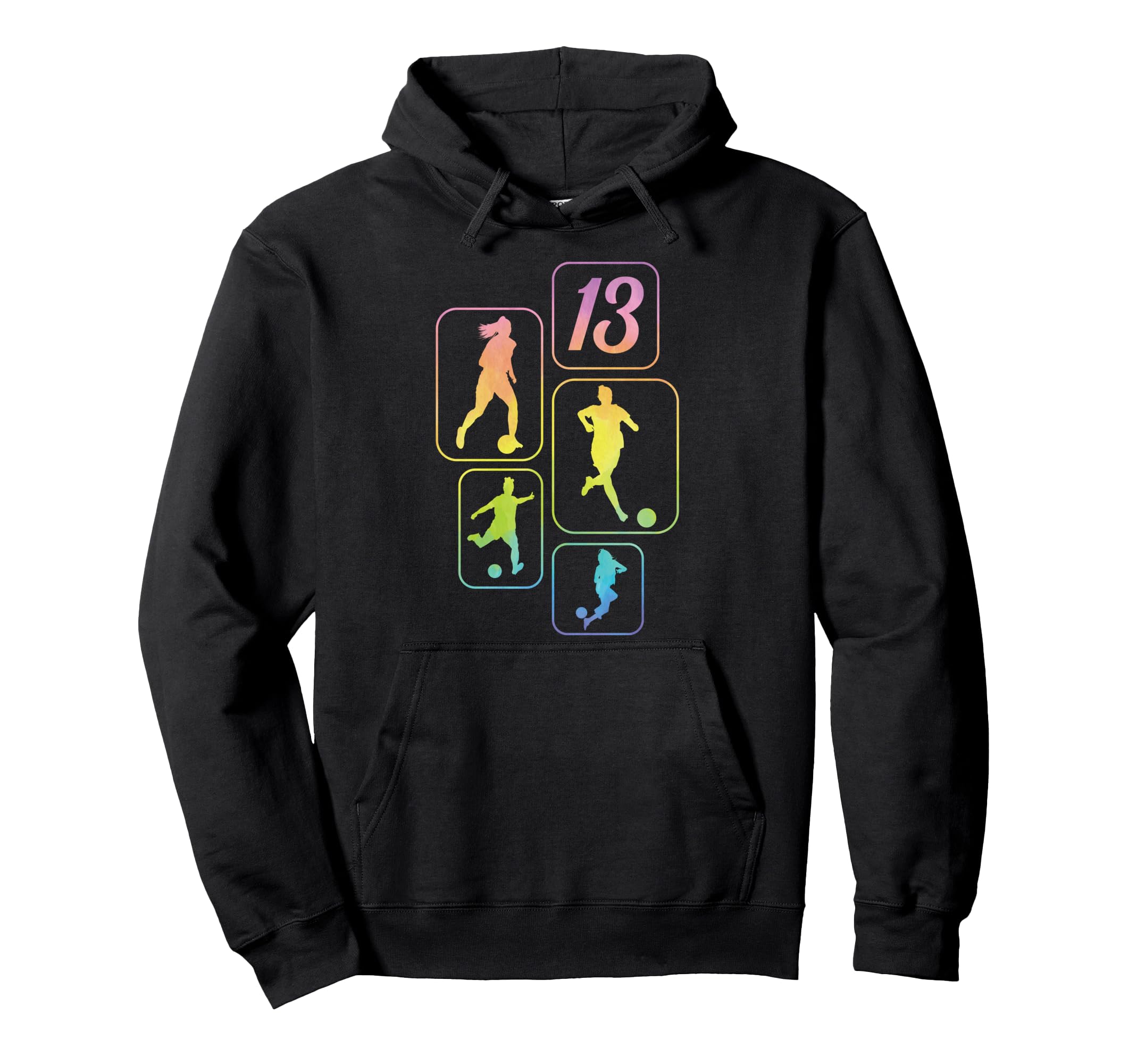 13Th Birthday Soccer Player Hoodie - Casual Everyday Wear for Adults