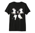 Coquette Bow Soccer Ball Pattern T-Shirt - Casual Everyday Wear Unisex