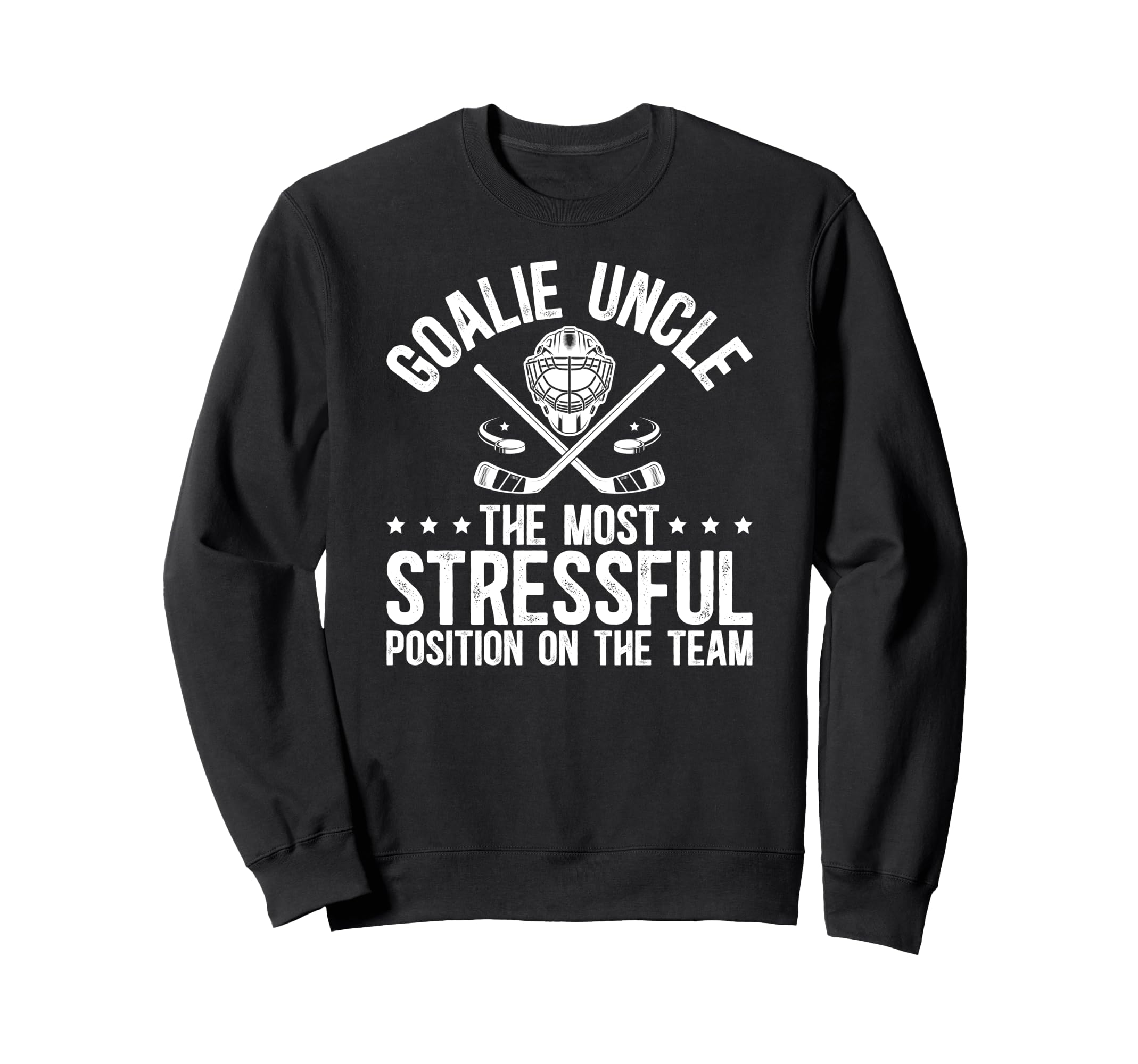 Funny Hockey Goalie Uncle Hockey Sweatshirt - Custom Art Print for Adults