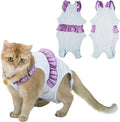 Cat Recovery Suit,Kitten Onesie After Surgery,E-Collar Alternative for Abdominal Wound and Skin Diseases,Soft Breathable Bodysuit After Spay（Blue-s）