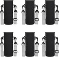 Rtteri 6 Pcs Neoprene Water Bottle Carrier Bag with Adjustable Shoulder Strap 32oz Insulator Water Bottle Cover Holder Cooler Sleeve for Stainless Steel/glass/plastic (Black)