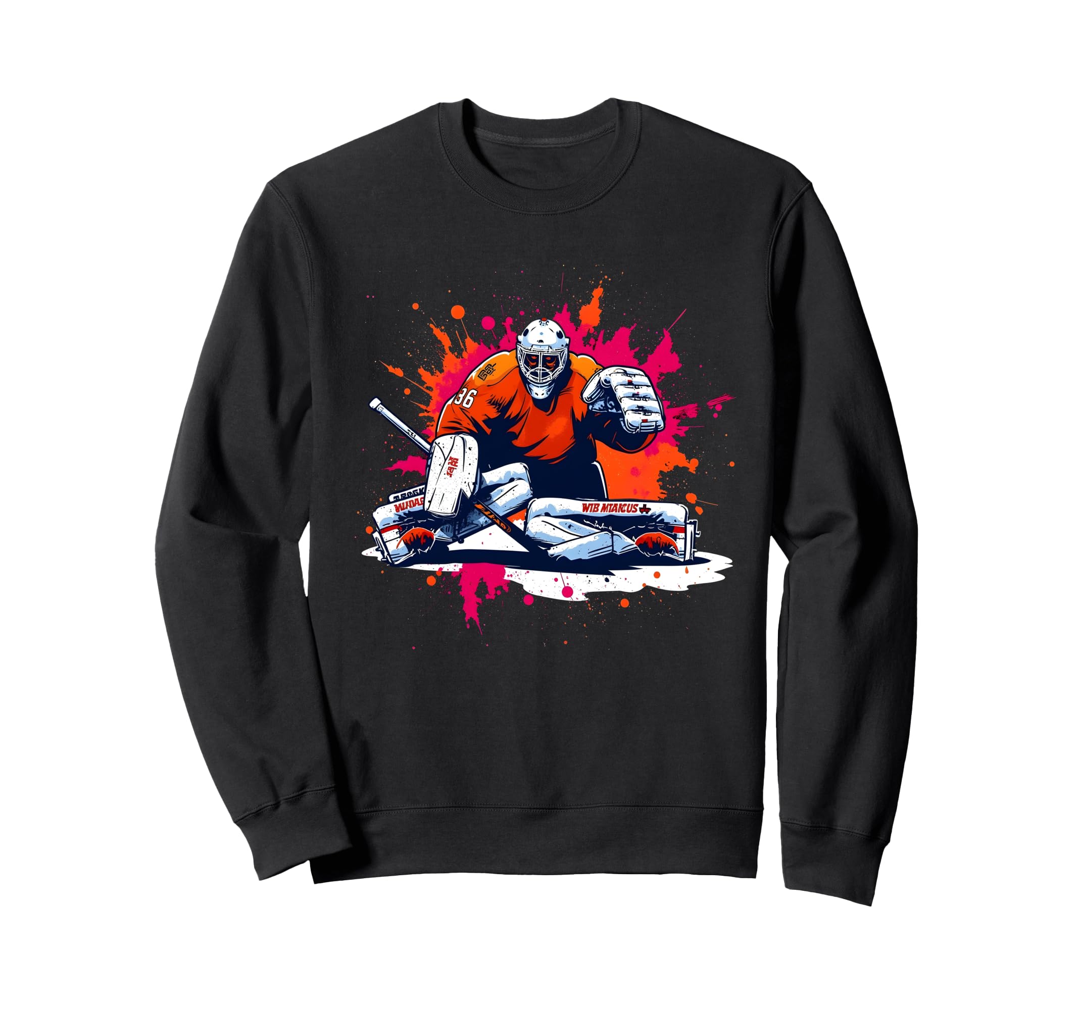 Ice Hockey Player Goalkeeper Ice Sweatshirt - Fun Novelty Design Men Women
