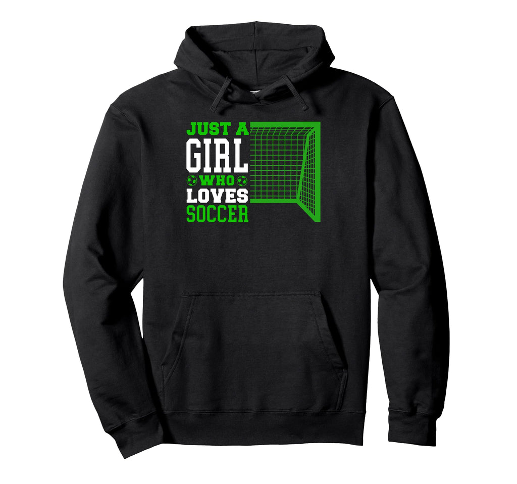Just Who Loves Soccer Hoodie - Graphic Print Unisex