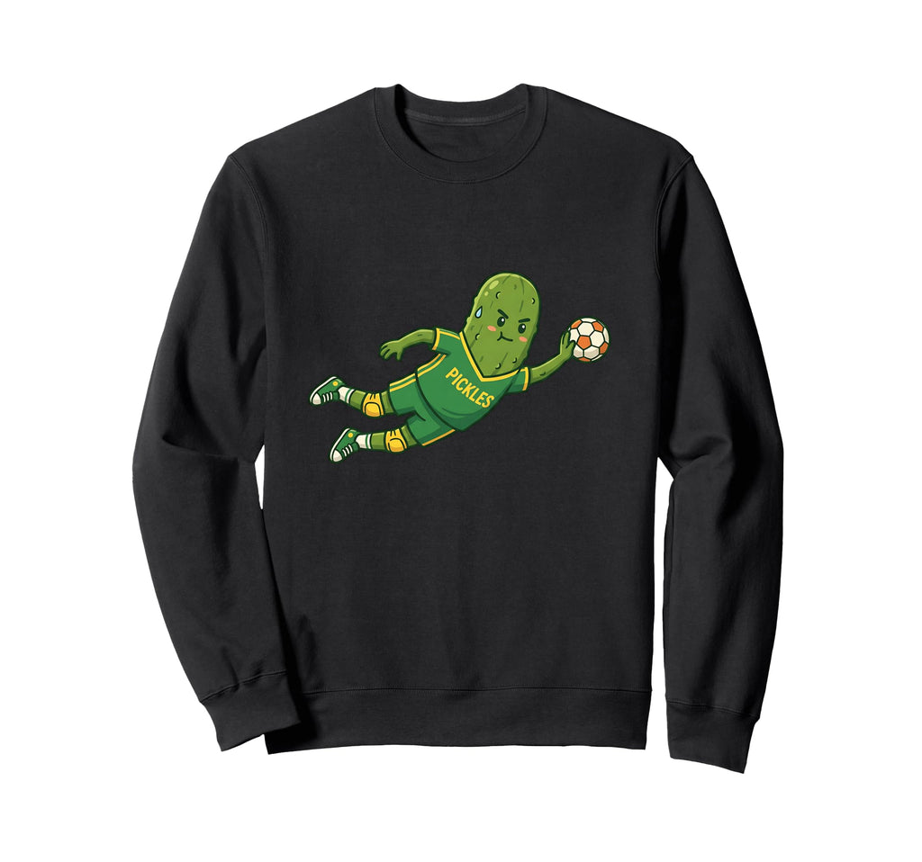 Pickles Funny Soccer Goalie Cartoon Sweatshirt - Unique Graphic Men Women