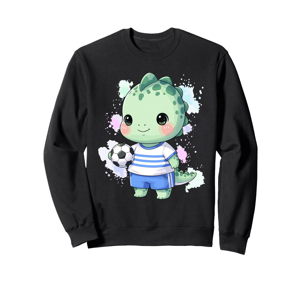 Adorable Dino Soccer Player Sweatshirt - Casual Everyday Wear for Adults