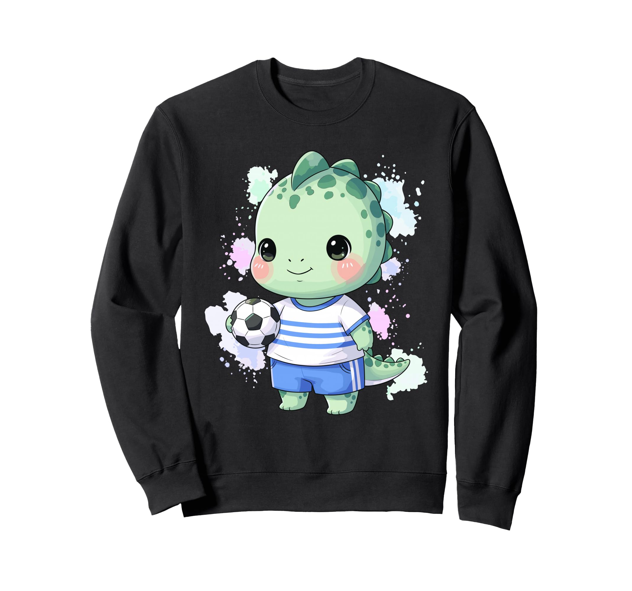 Adorable Dino Soccer Player Sweatshirt - Casual Everyday Wear for Adults