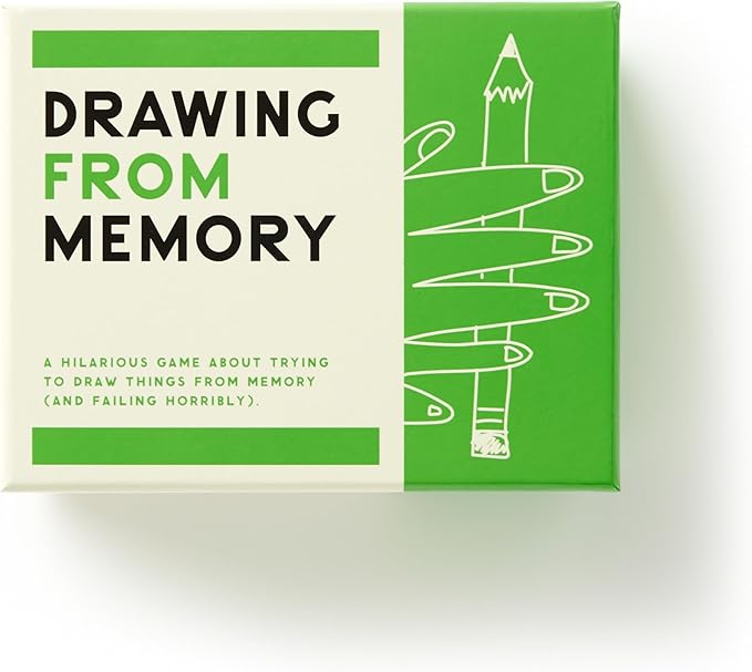 Brass Monkey Drawing from Memory - Social Party Game with 300+ Game Card Prompts for Drawing from Memory