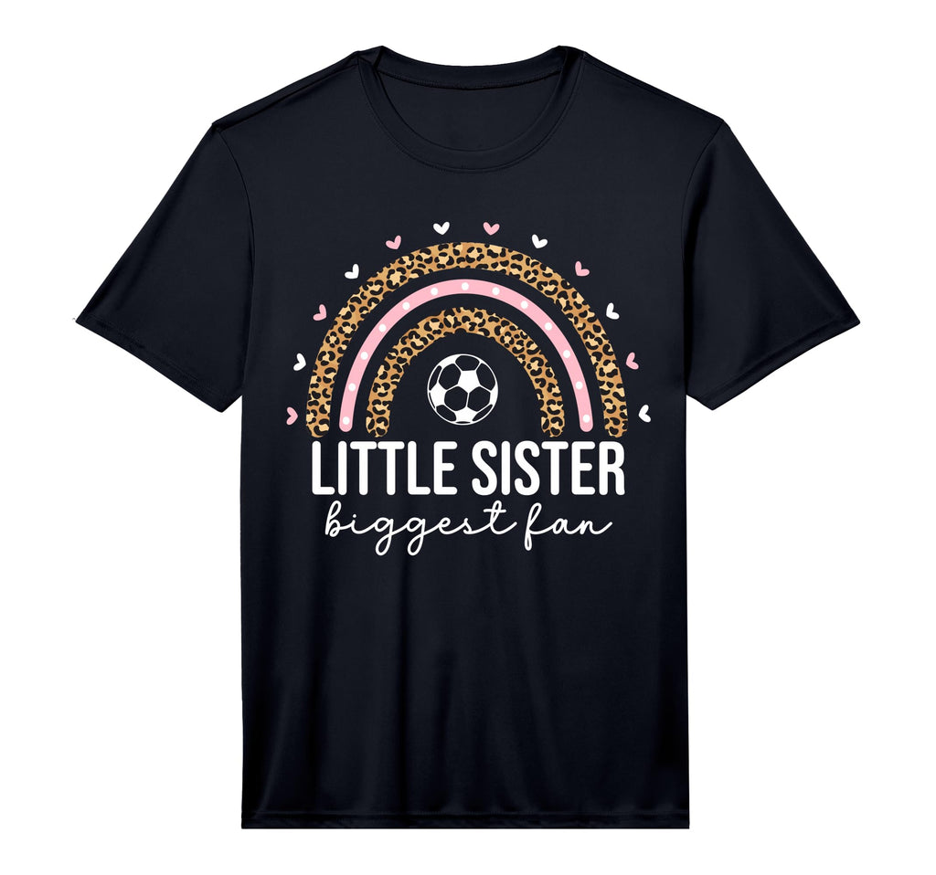 Little Sister Biggest Fan Soccer T-Shirt - Minimalist Print Men Women