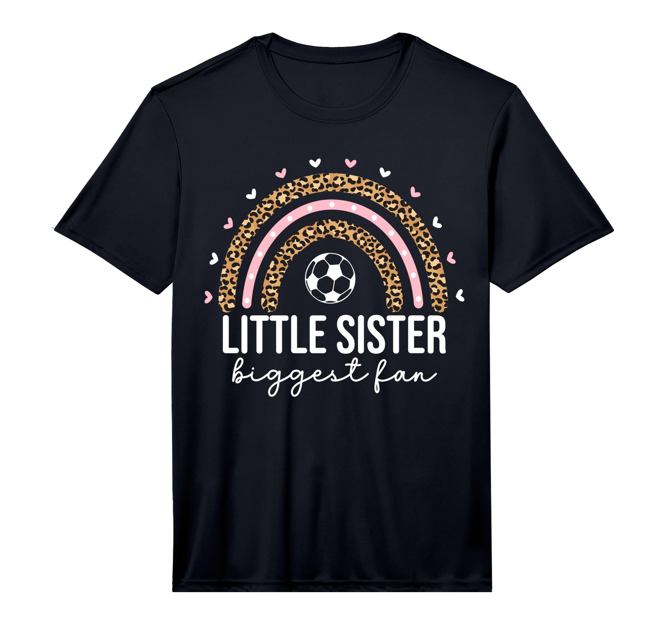 Little Sister Biggest Fan Soccer T-Shirt - Minimalist Print Men Women
