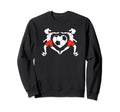 Soccer Players Soccer Ball Heart Sweatshirt - Unique Graphic for Adults